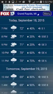 FOX17 West Michigan Weather android App screenshot 1