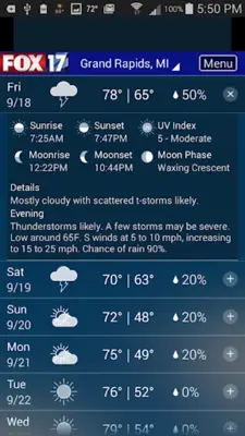 FOX17 West Michigan Weather android App screenshot 2